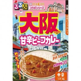 하치식품 루루부 ×HACHI 콜라보 오사카 달콤매콤 비프 카레 중간매운맛 180g