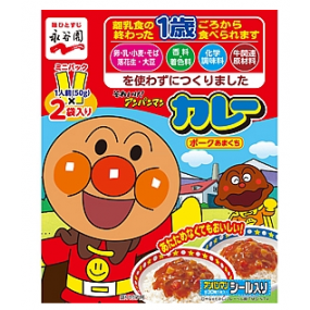 호빵맨 미니 팩 카레 돼지고기 달콤한맛 (50g × 2 봉지)