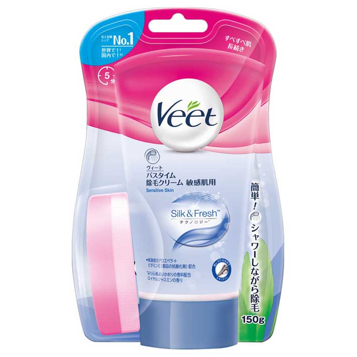 Veet 바스타임 제모크림 민감성피부용 150g